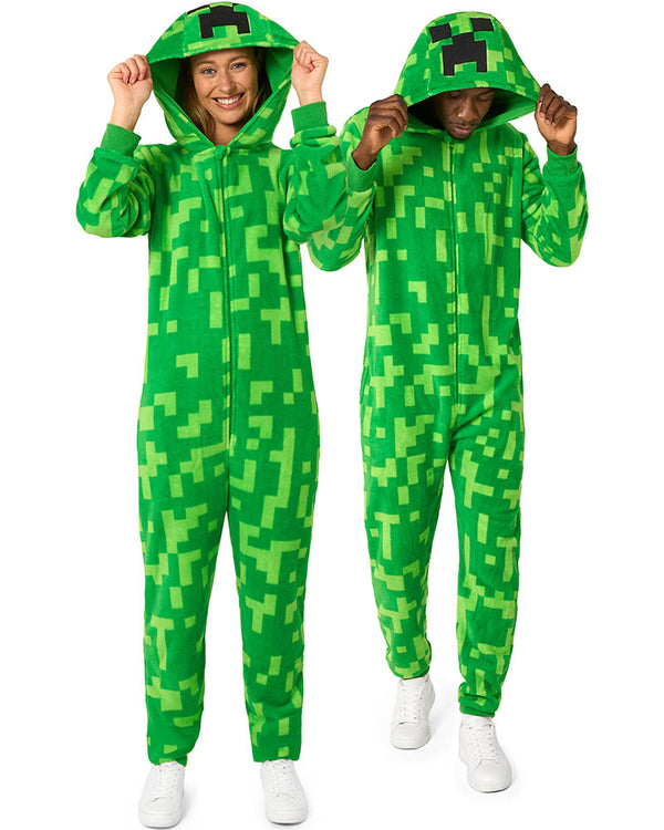 Minecraft Creeper Opposuit Adult Onesie