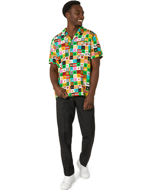 Minecraft Pixel Perfect Mens Opposuit Summer Shirt