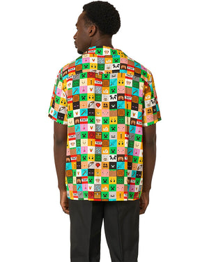 Minecraft Pixel Perfect Mens Opposuit Summer Shirt