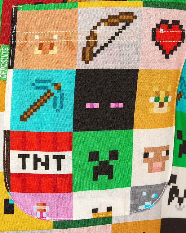 Minecraft Pixel Perfect Mens Opposuit Summer Shirt