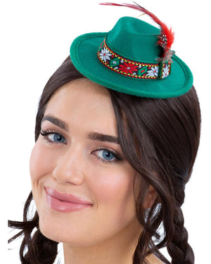 Mini Green Bavarian Trenker Hat