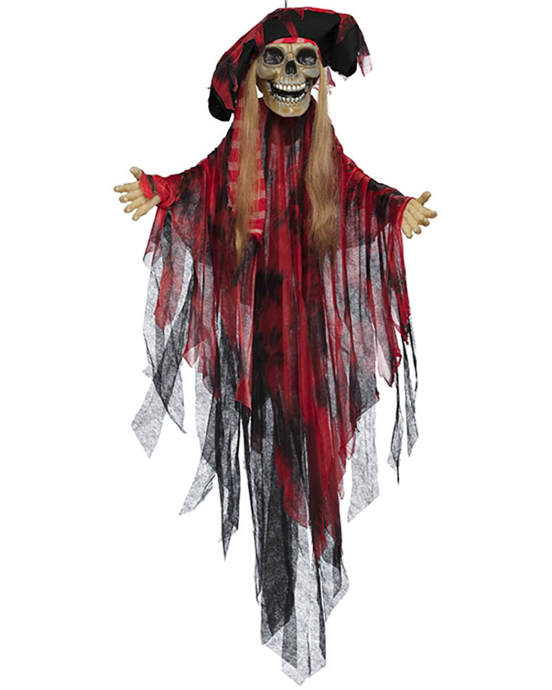 Miss Ghost Pirate Animated Hanging Decoration 1.6m