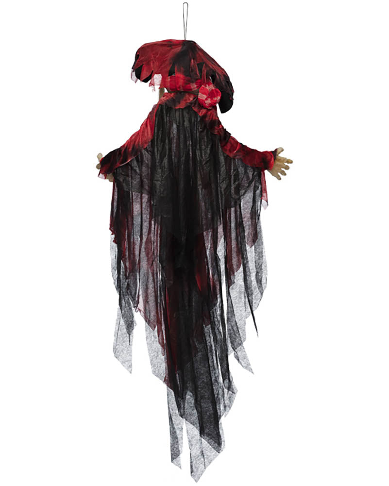 Miss Ghost Pirate Animated Hanging Decoration 1.6m