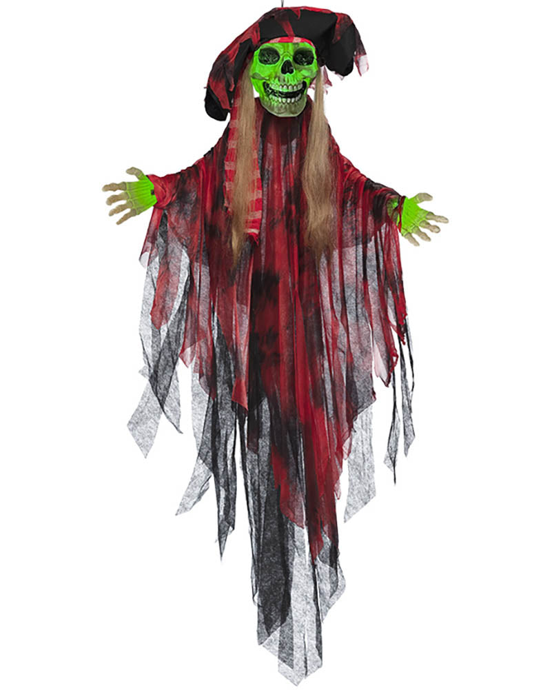 Miss Ghost Pirate Animated Hanging Decoration 1.6m