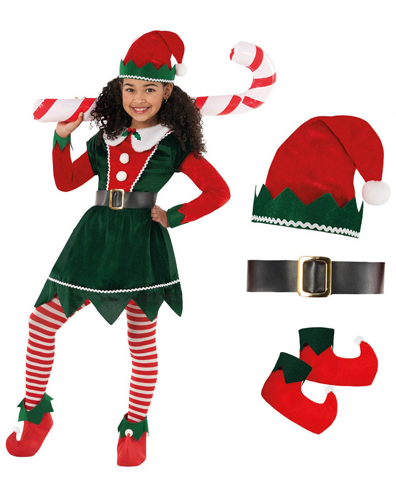 Mistletoe Elf Dress Girls Costume