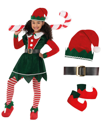 Mistletoe Elf Dress Girls Costume