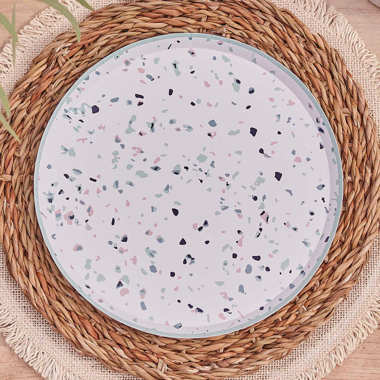 Mix It Up Paper Plates Terrazzo Pack of 8