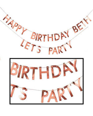 Mix It Up Rose Gold Customisable Happy Birthday Bunting