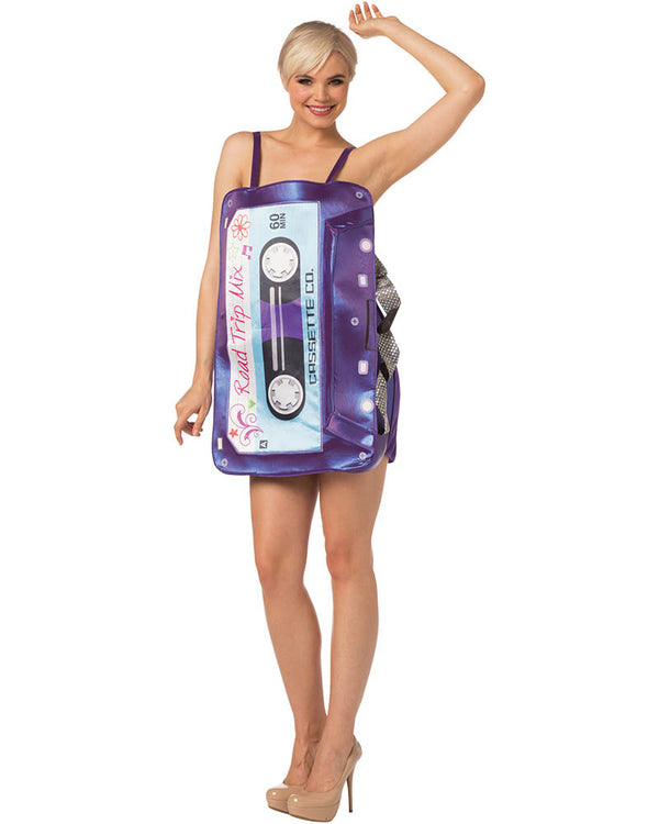80s Cassette Mix Tape Dress Womens Costume