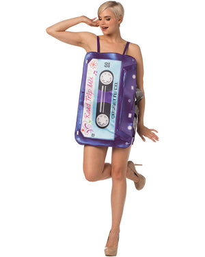 80s Cassette Mix Tape Dress Womens Costume