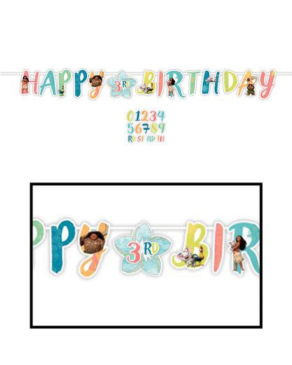 Moana Add-An-Age Letter Banner