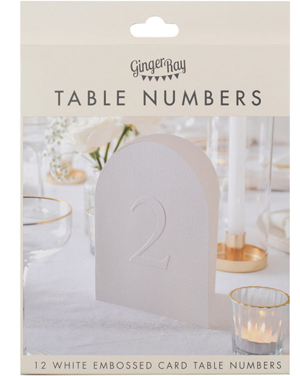 Modern Luxe Table Numbers Pack of 12