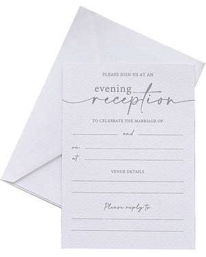 Modern Luxe Wedding Reception Invitations Pack of 10