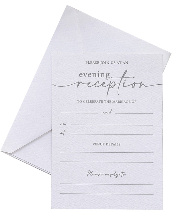 Modern Luxe Wedding Reception Invitations Pack of 10