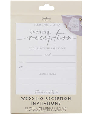 Modern Luxe Wedding Reception Invitations Pack of 10