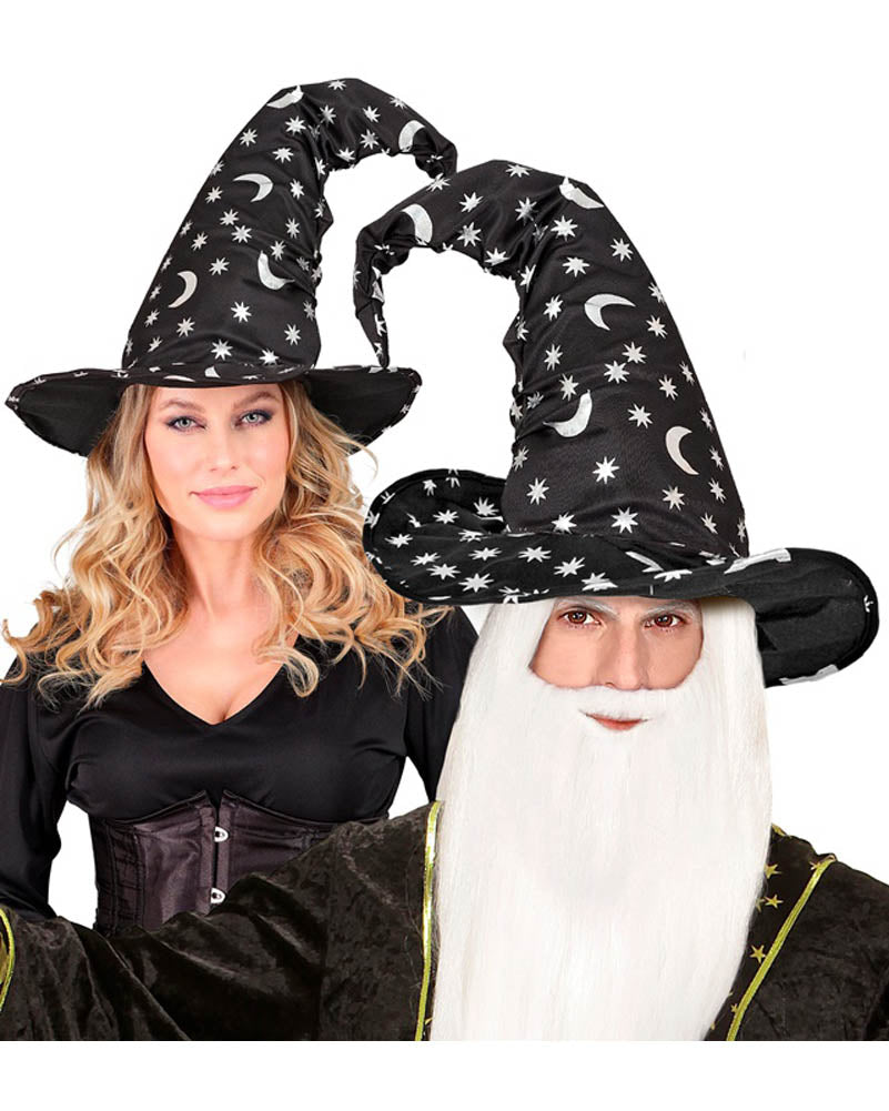 Moon and Stars Adult Witch Hat