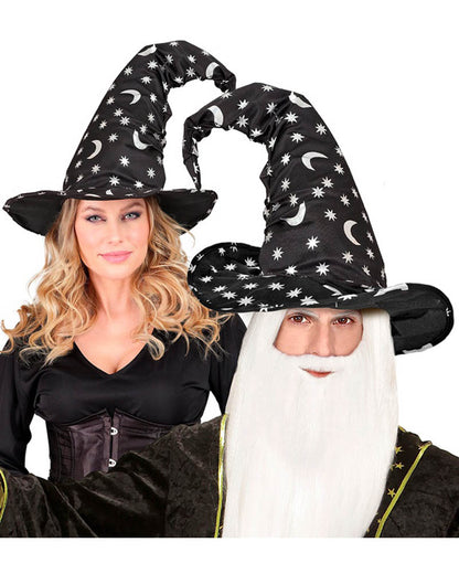 Moon and Stars Adult Witch Hat