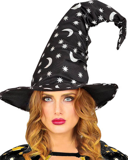 Moon and Stars Adult Witch Hat