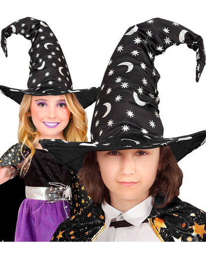 Moon and Stars Kids Witch Hat