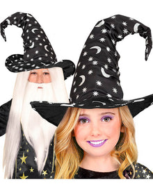 Moon and Stars Kids Witch Hat For Halloween