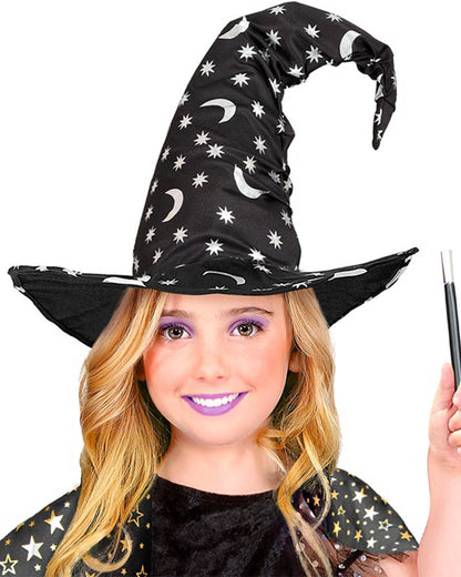 Moon and Stars Kids Witch Hat