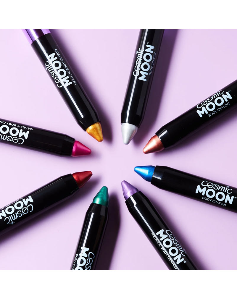 Moon Creations Cosmic Metallic Silver Body Crayon Paint Stick 3g