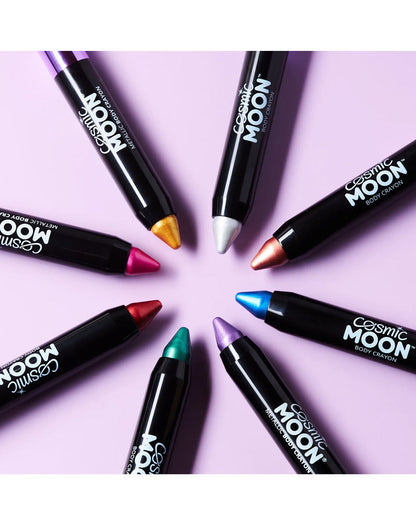 Moon Creations Cosmic Metallic Silver Body Crayon Paint Stick 3g