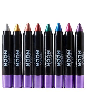 Moon Creations Cosmic Metallic Silver Body Crayon Paint Stick 3g
