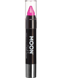 Moon Creations Magenta Neon UV Glitter Body Crayon Paint Stick 3g