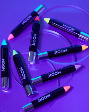 Moon Creations Magenta Neon UV Glitter Body Crayon Paint Stick 3g
