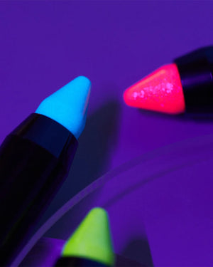 Moon Creations Magenta Neon UV Glitter Body Crayon Paint Stick 3g