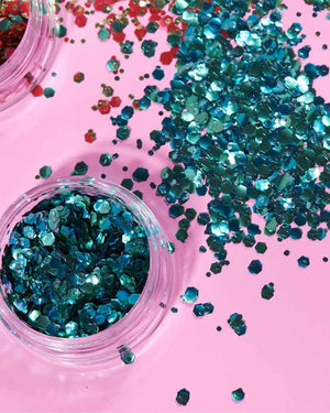 Moon Glitter Blue Aquarium Mystic Chunky Bio Body Glitter 3g