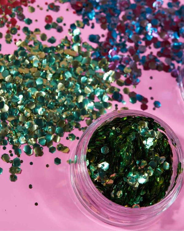Moon Glitter Green Shamrock Mystic Chunky Bio Body Glitter 3g