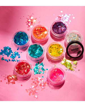 Moon Glitter White Iridescent Chunky Body Glitter 3g