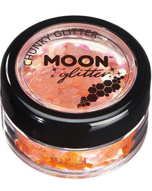 Moon Glitter Orange Iridescent Chunky Body Glitter 3g