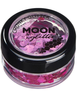 Moon Glitter Pink Holographic Chunky Body Glitter 3g