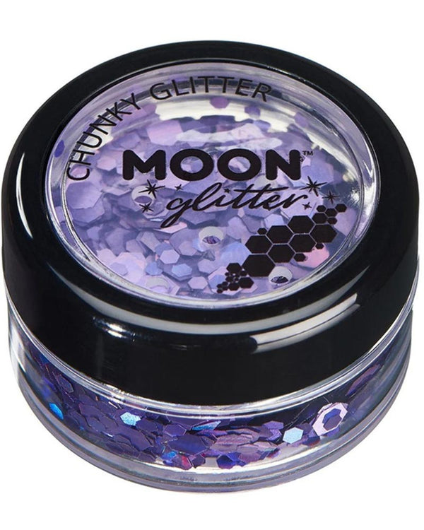 Moon Glitter Purple Holographic Chunky Body Glitter 3g