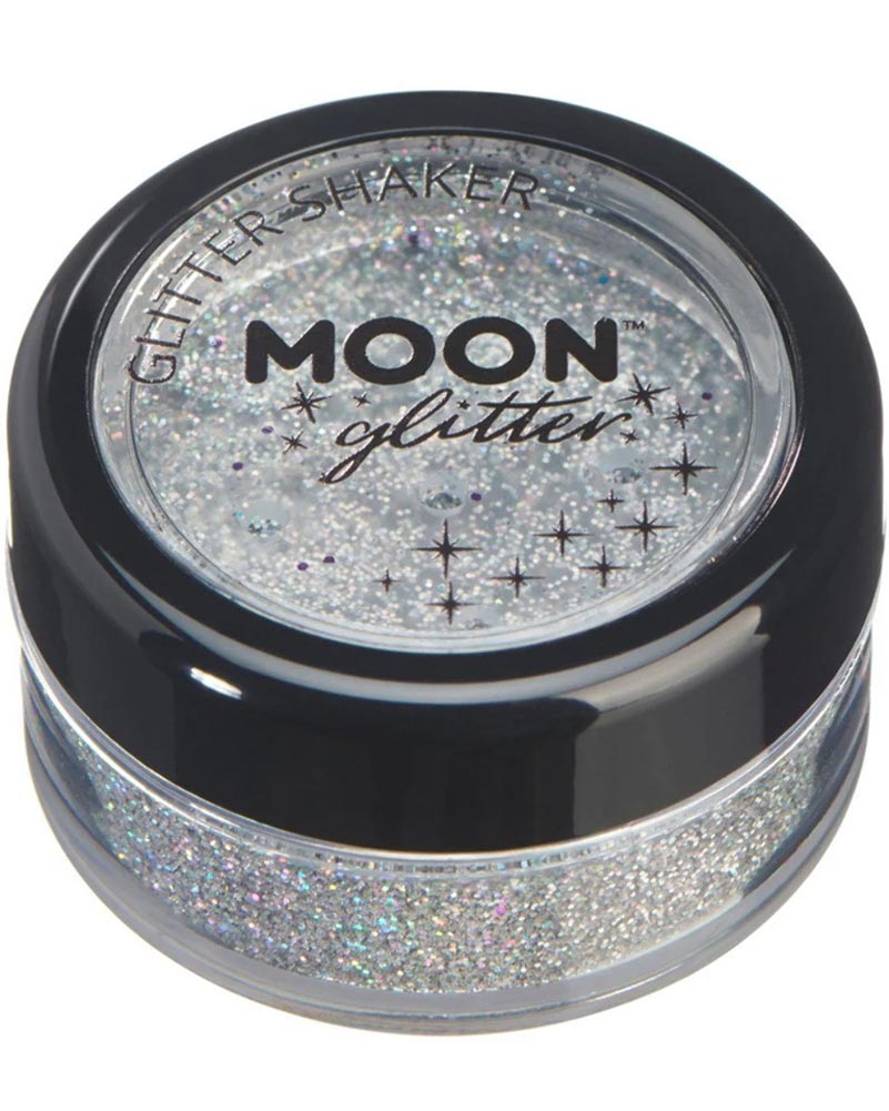Moon Glitter Silver Holographic Body Glitter Shaker 5g