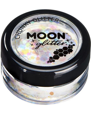 Moon Glitter White Iridescent Chunky Body Glitter 3g