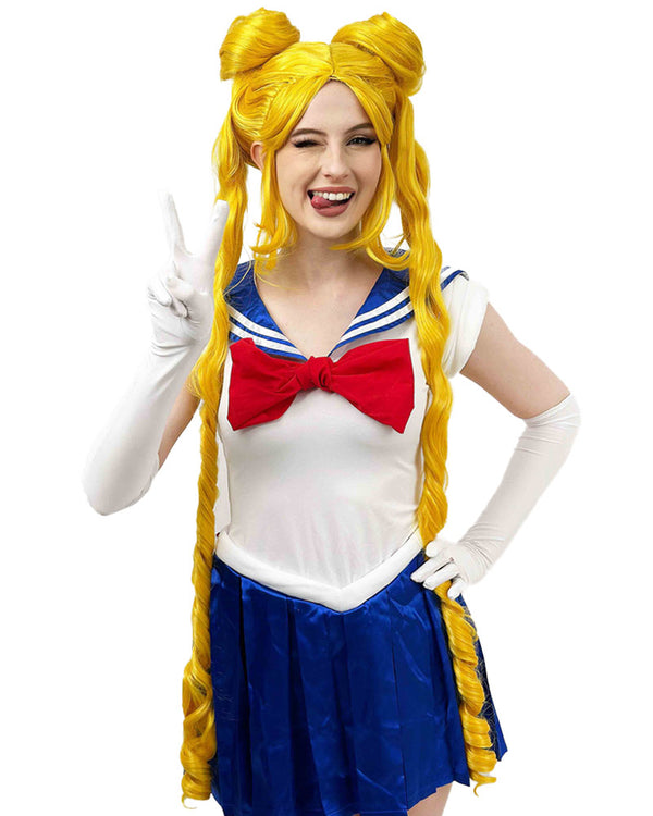 Moon Guardian Sailor Long Yellow Gold Premium Cosplay Wig