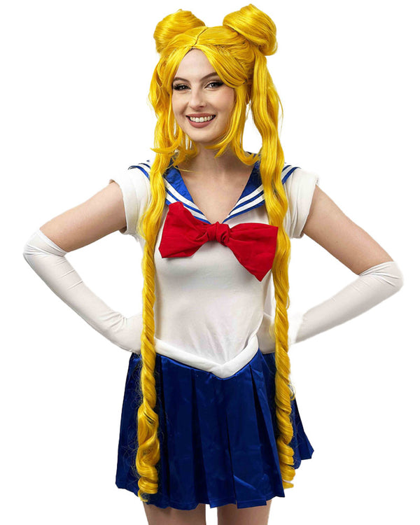 Moon Guardian Sailor Long Yellow Gold Premium Cosplay Wig