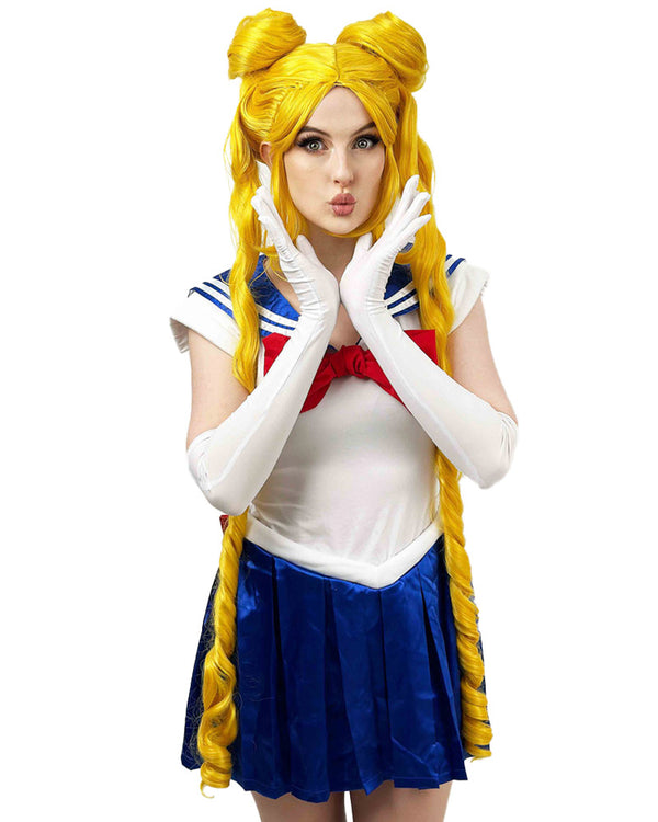 Moon Guardian Sailor Long Yellow Gold Premium Cosplay Wig