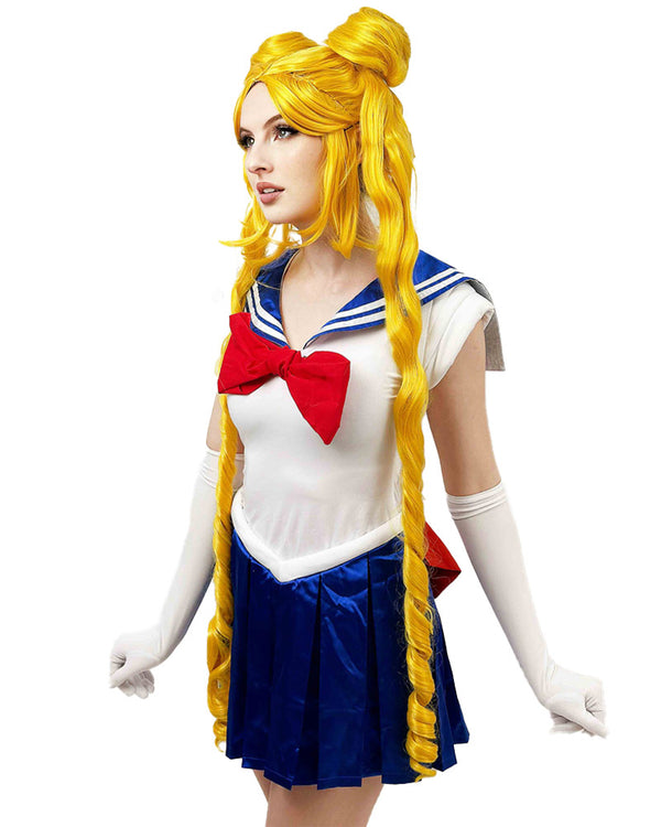 Moon Guardian Sailor Long Yellow Gold Premium Cosplay Wig