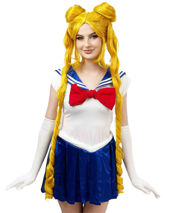 Moon Guardian Sailor Long Yellow Gold Premium Cosplay Wig