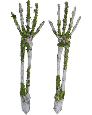 Moss Skeleton Hands Decoration 44cm