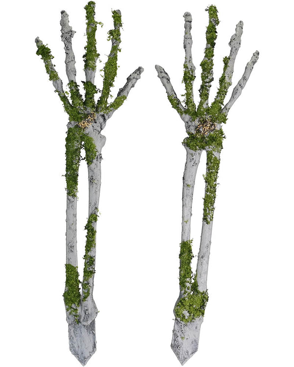 Moss Skeleton Hands Decoration 44cm