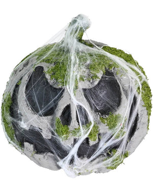 Moss Skeleton Pumpkin Decoration 22cm