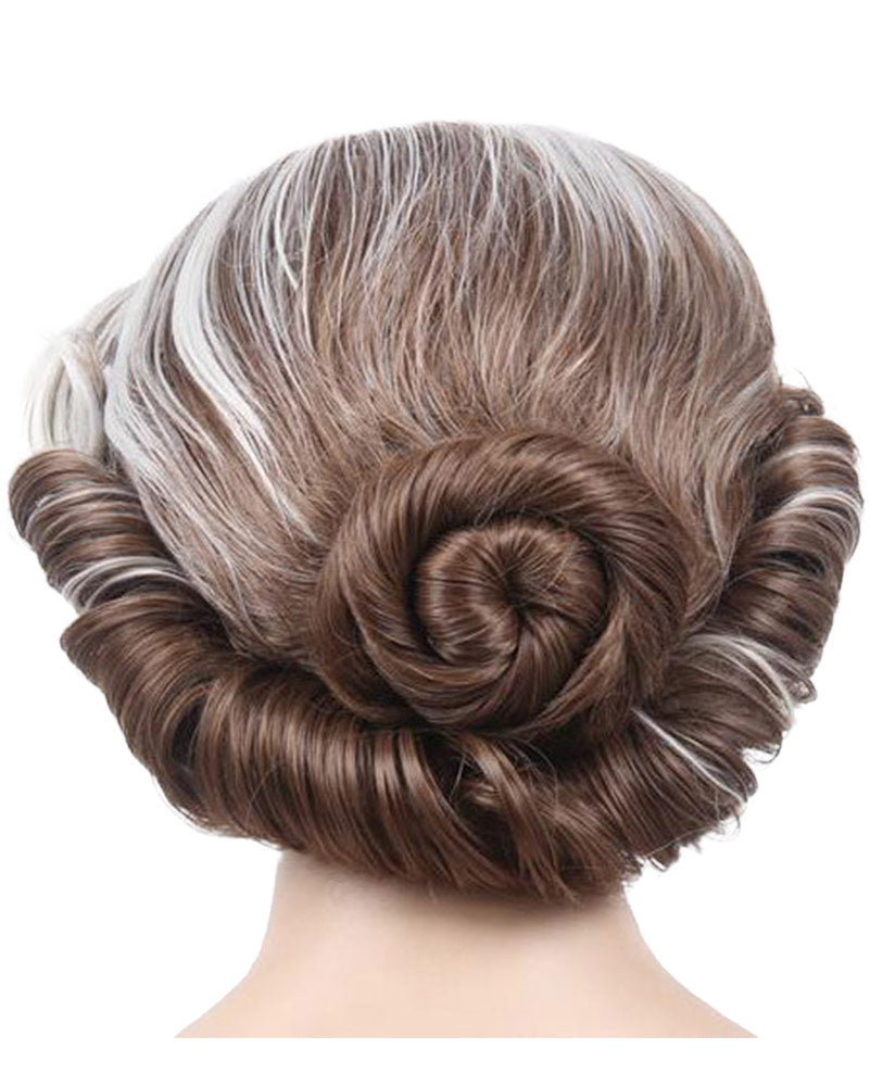 Mrs Doubtful Premium Grey Wig
