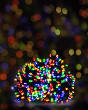 Timer Multi Coloured 1000 Piece LED Christmas Fairy Lights 69.9m