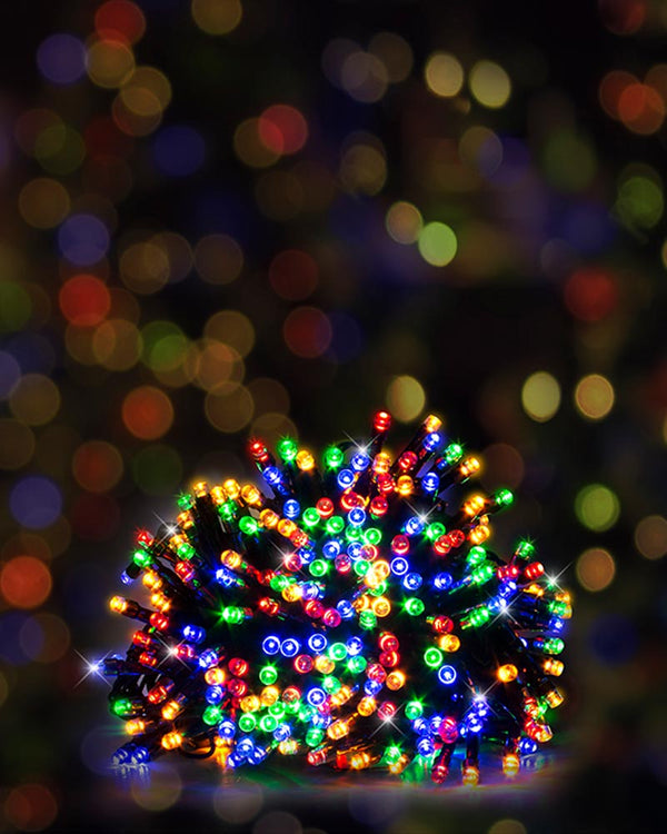 Timer Multi Coloured 1000 Piece LED Christmas Fairy Lights 69.9m